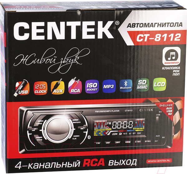 Изображение товара Бездисковая автомагнитола Centek СТ-8112