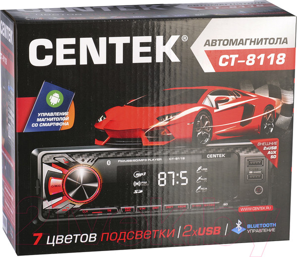 Изображение товара Бездисковая автомагнитола Centek СТ-8118