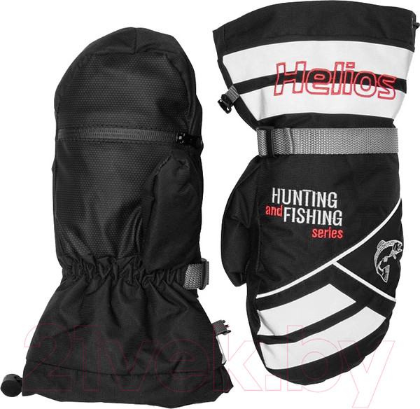 Изображение товара Варежки для охоты и рыбалки Helios Профессионал / HS-MPB-B-XL (р.XL, черный)