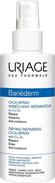 Изображение товара Спрей для тела Uriage Bariederm Cica Подсушивающий с Cu-Zn (100мл)