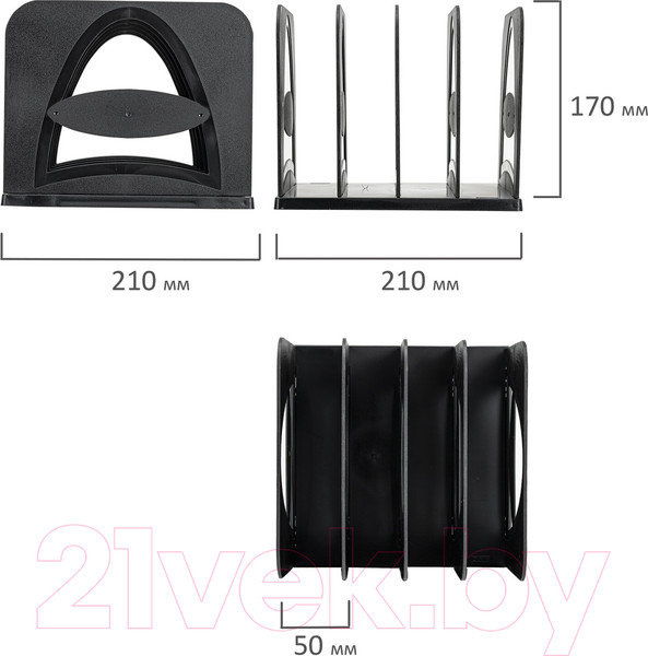 Изображение товара Лоток для бумаг Brauberg Style / 238113 (черный)