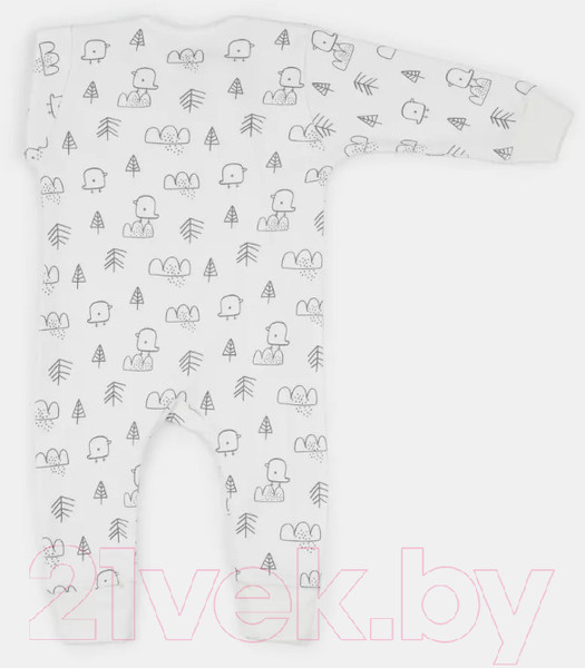Изображение товара Набор комбинезонов для малышей MOWbaby Birds / 1282 (Milk, р.68)