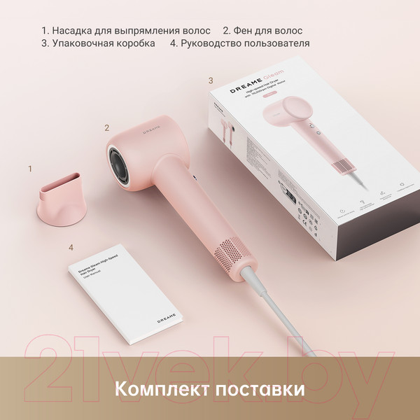 Изображение товара Фен Dreame Hairdryer Gleam / AHD12A (розовый)