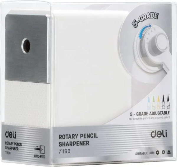 Изображение товара Точилка Deli Механическая / 71160 (белый)