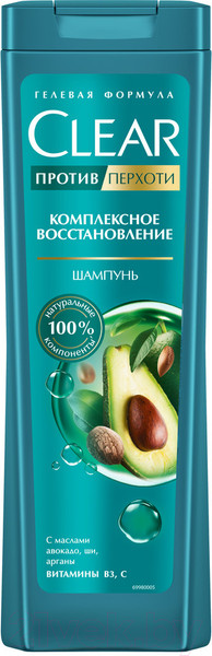 Изображение товара Шампунь для волос Clear Против перхоти Комплексное востановление (400мл)