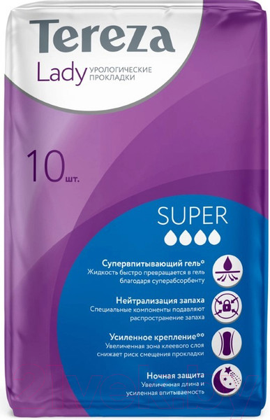 Изображение товара Прокладки урологические Tereza Lady Super (10шт)