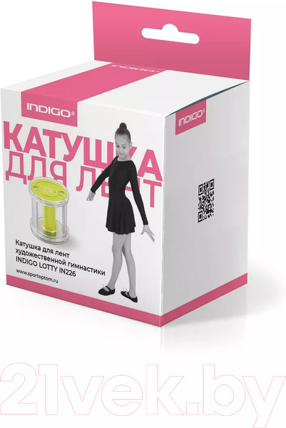 Изображение товара Катушка для гимнастической ленты Indigo Sport IN226 (лимонный)