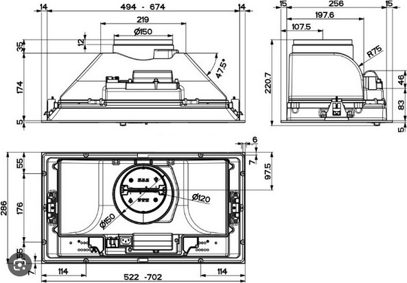 Изображение товара Вытяжка скрытая Faber Smart IX A52 (305.0645.265)
