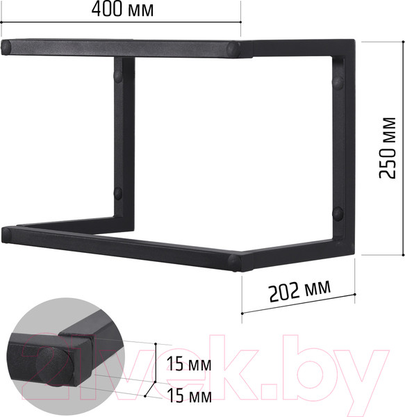 Изображение товара Держатель для полотенца Millwood 250x202x400 (черный)