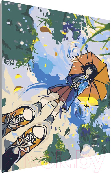 Изображение товара Картина по номерам PaintLine Девочка под зонтом / 2037041344563