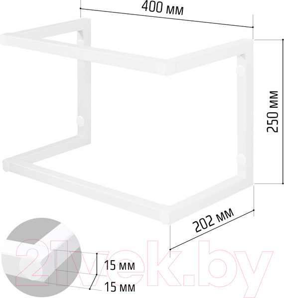 Изображение товара Держатель для полотенца Millwood 250x202x400 (белый)