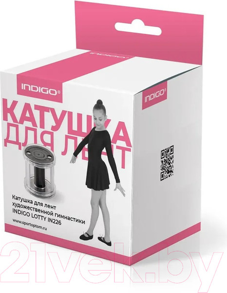 Изображение товара Катушка для гимнастической ленты Indigo Sport IN226 (черный)