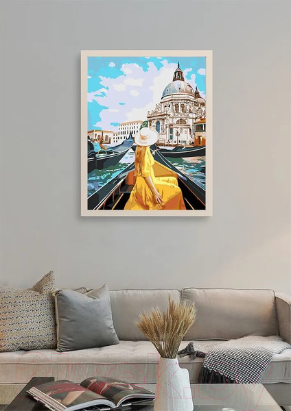 Изображение товара Картина по номерам PaintLine Девушка в Венеции / 2037718621447