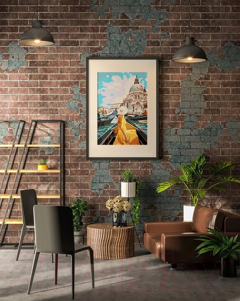 Изображение товара Картина по номерам PaintLine Девушка в Венеции / 2037718621447