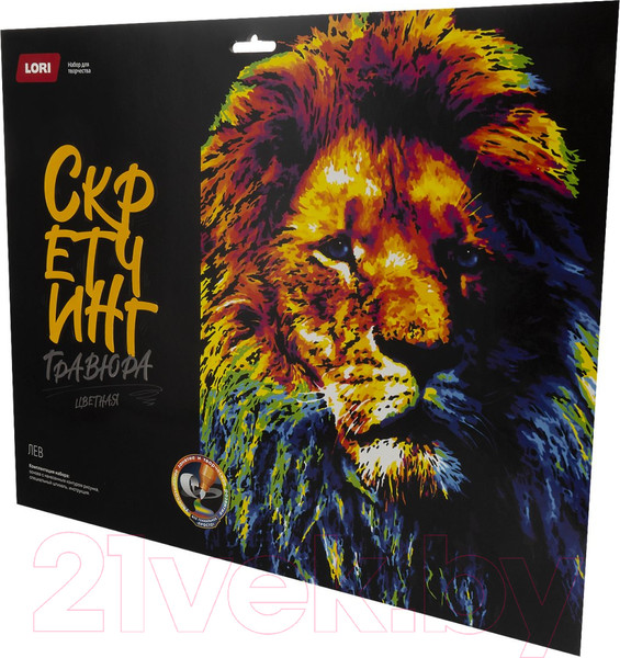 Изображение товара Гравюра Lori Неоновые животные Лев / Гр-782
