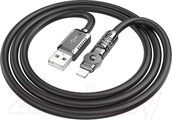 Изображение товара Кабель Hoco U118 iPhone (1.2м, черный)