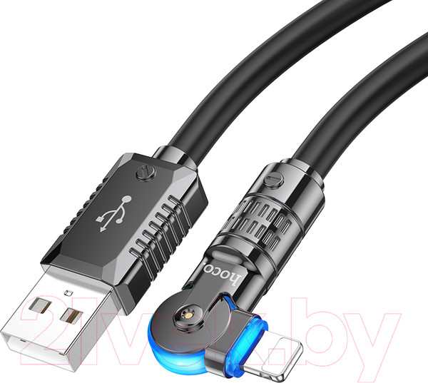 Изображение товара Кабель Hoco U118 iPhone (1.2м, черный)