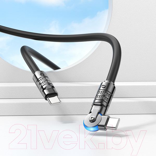 Изображение товара Кабель Hoco U118 Type-C to Type-C 60W (1.2м, черный)