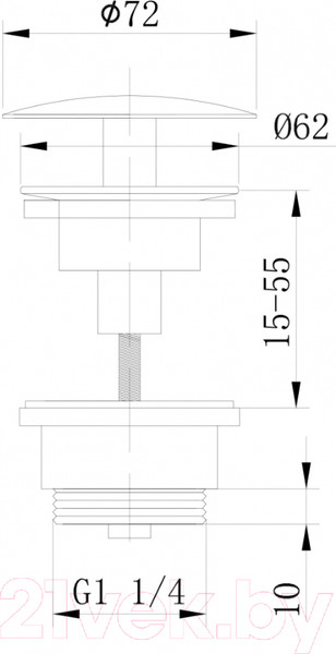 Изображение товара Донный клапан Abber AF0012RG (розовое золото)