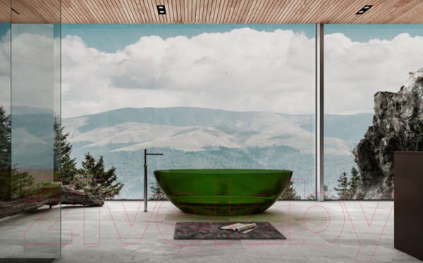 Изображение товара Ванна из полиэфирной смолы Abber Kristall AT9702 Emerald (зеленый)