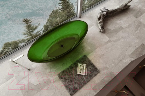 Изображение товара Ванна из полиэфирной смолы Abber Kristall AT9702 Emerald (зеленый)