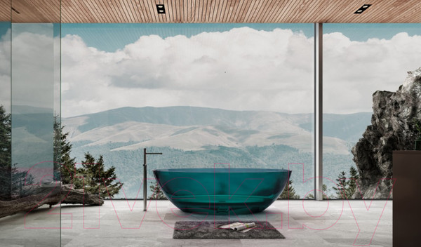 Изображение товара Ванна из полиэфирной смолы Abber Kristall AT9702 Aquamarin (бирюзовый)