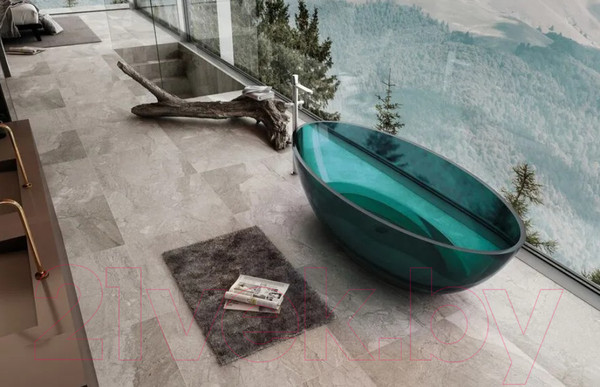 Изображение товара Ванна из полиэфирной смолы Abber Kristall AT9702 Aquamarin (бирюзовый)