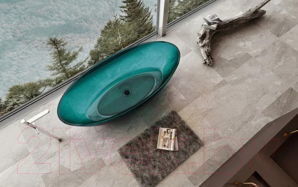 Изображение товара Ванна из полиэфирной смолы Abber Kristall AT9702 Aquamarin (бирюзовый)