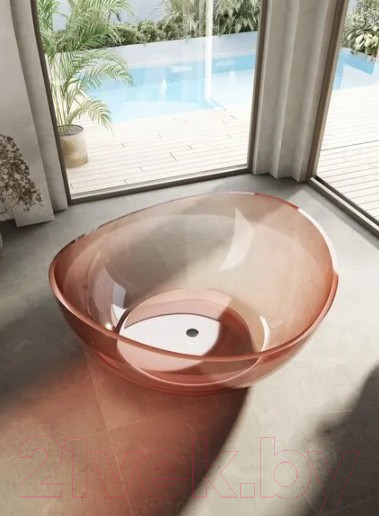 Изображение товара Ванна из полиэфирной смолы Abber Kristall AT9705 Koralle (розовый)