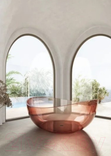 Изображение товара Ванна из полиэфирной смолы Abber Kristall AT9705 Koralle (розовый)