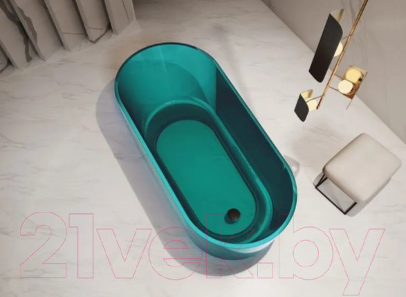 Изображение товара Ванна из полиэфирной смолы Abber Kristall AT9706 Aquamarin (бирюзовый)