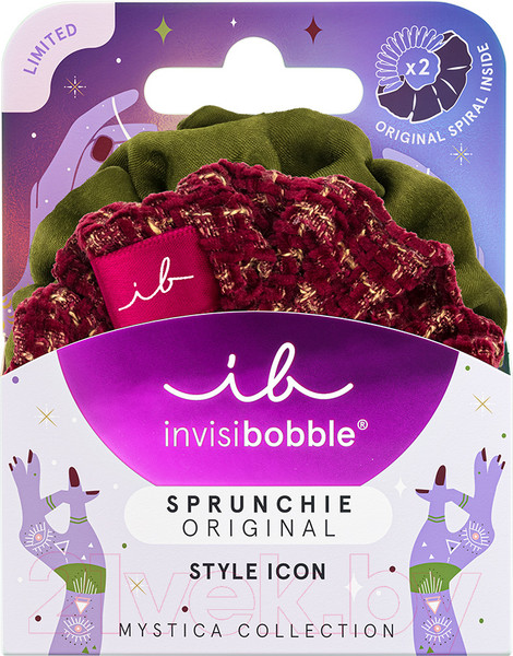 Изображение товара Набор резинок для волос Invisibobble Sprunchie Duo Mystica Merry for Love