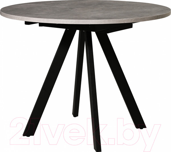 Изображение товара Обеденный стол Мир стульев Саен 27 100x100/30 (каспий срез камня/черный муар)
