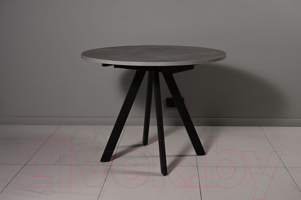 Изображение товара Обеденный стол Мир стульев Саен 27 100x100/30 (каспий срез камня/черный муар)