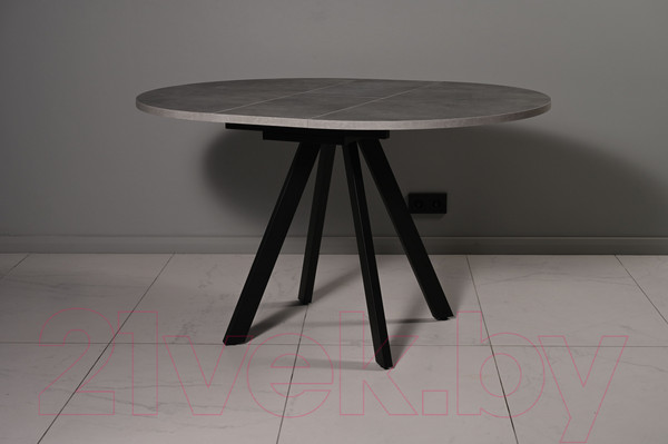 Изображение товара Обеденный стол Мир стульев Саен 27 100x100/30 (каспий срез камня/черный муар)