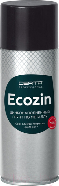 Изображение товара Состав для холодного цинкования Certa Ecozin до 400°С (520мл, серый)