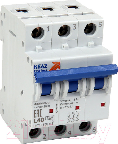 Изображение товара Выключатель автоматический КЭАЗ OptiDin BM63-3K32 / 260828