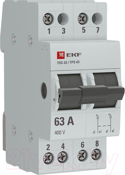 Изображение товара Переключатель EKF PROxima ТПС-63 2P 63А / TPS263