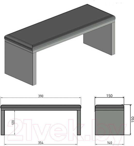 Изображение товара Подставка для маникюра ОМурМебель Эконом 118 латте (черный матовый)