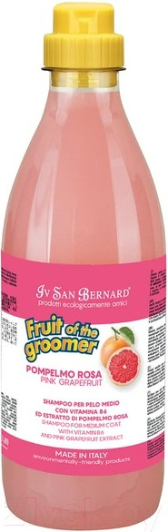 Изображение товара Шампунь для животных Iv San Bernard Fruit Of The Groomer Pink Grapefruit для средней длины (1л)