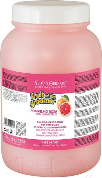 Изображение товара Шампунь для животных Iv San Bernard Fruit Of The Groomer Pink Grapefruit для средней длины (3.25л)