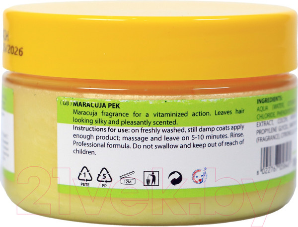 Изображение товара Маска для животных Iv San Bernard Fruit Of The Groomer Maracuja для длинной шерсти (100мл)