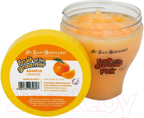 Изображение товара Маска для животных Iv San Bernard Fruit Of The Groomer Orange для слабой выпадающей шерсти (250мл)