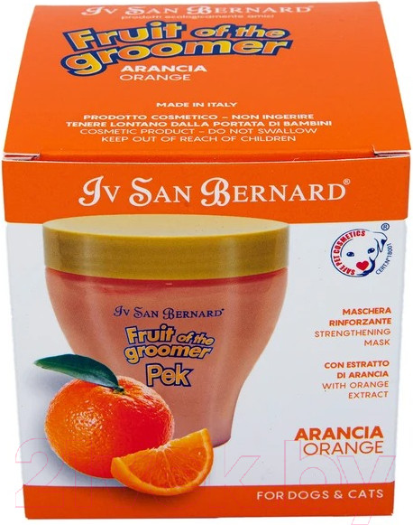 Изображение товара Маска для животных Iv San Bernard Fruit Of The Groomer Orange для слабой выпадающей шерсти (250мл)
