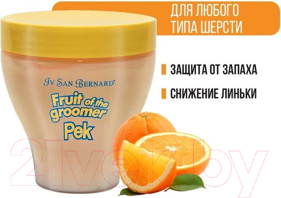 Изображение товара Маска для животных Iv San Bernard Fruit Of The Groomer Orange для слабой выпадающей шерсти (250мл)
