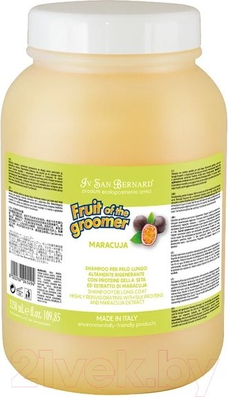 Изображение товара Шампунь для животных Iv San Bernard Fruit Of The Groomer Maracuja для длинной шерсти (3.25л)