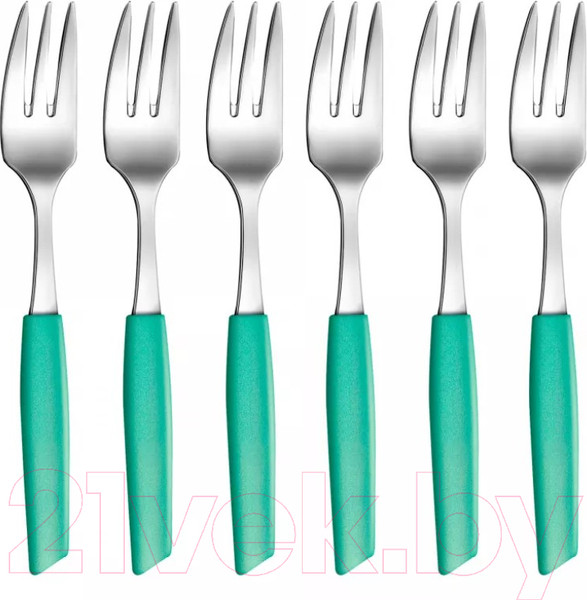 Изображение товара Набор десертных вилок Victorinox Swiss Modern / 6.9036.0641.6 (6шт, мятно-зеленый)