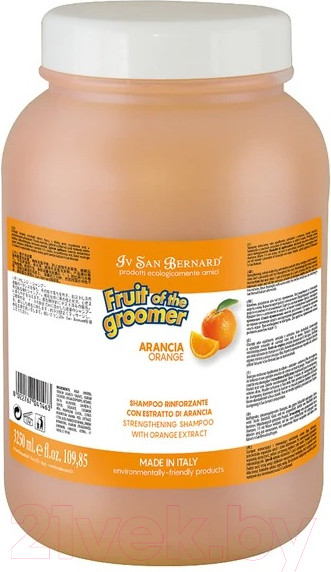 Изображение товара Шампунь для животных Iv San Bernard Fruit Of The Groomer Orange для слабой выпадающей шерсти (3.25л)