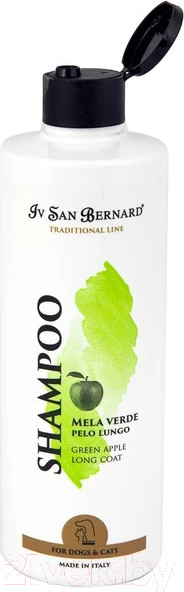 Изображение товара Шампунь для животных Iv San Bernard Traditional Line Green Apple для длинной шерсти (1л)