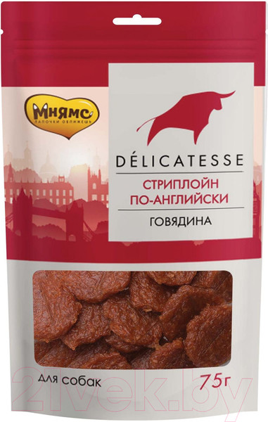 Изображение товара Лакомство для собак Мнямс Стриплойн по-английски / 709487 (75г)